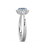 Δαχτυλίδι REM033 σε Λευκό Χρυσό 18Κ με Ζαφείρι και Διαμάντια
